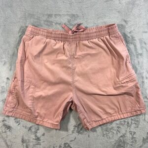 LEVI'S Hybrid Shorts Mens Large Pink 6in Inseam Mesh Lined Zipper Pockets Pastel